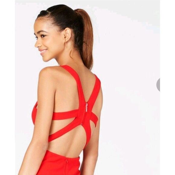 B Darlin Spaghetti Strap Bodycon Cocktail Dress - Picture 3 of 4